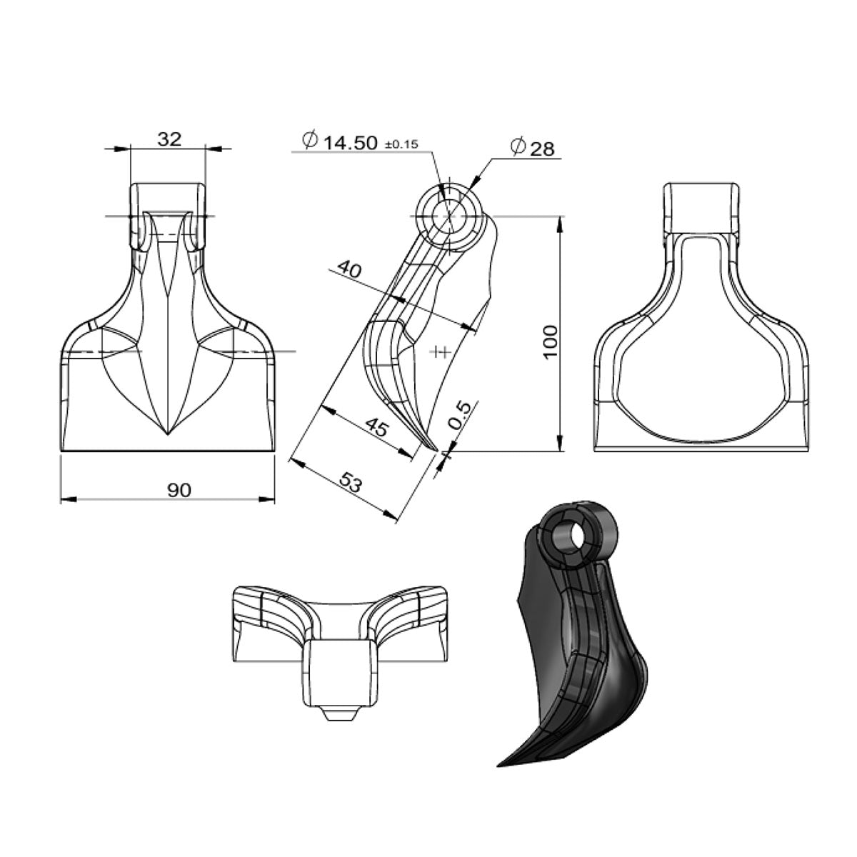 Hammerslagle 90 mm730 g